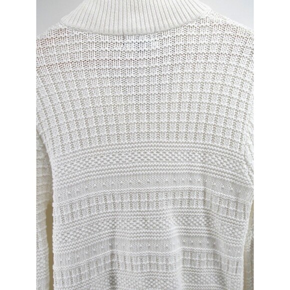 Gant x‎ Michael Bastian 1/4 zip Quarter White Cable Knit Sweater Small - Picture 11 of 11